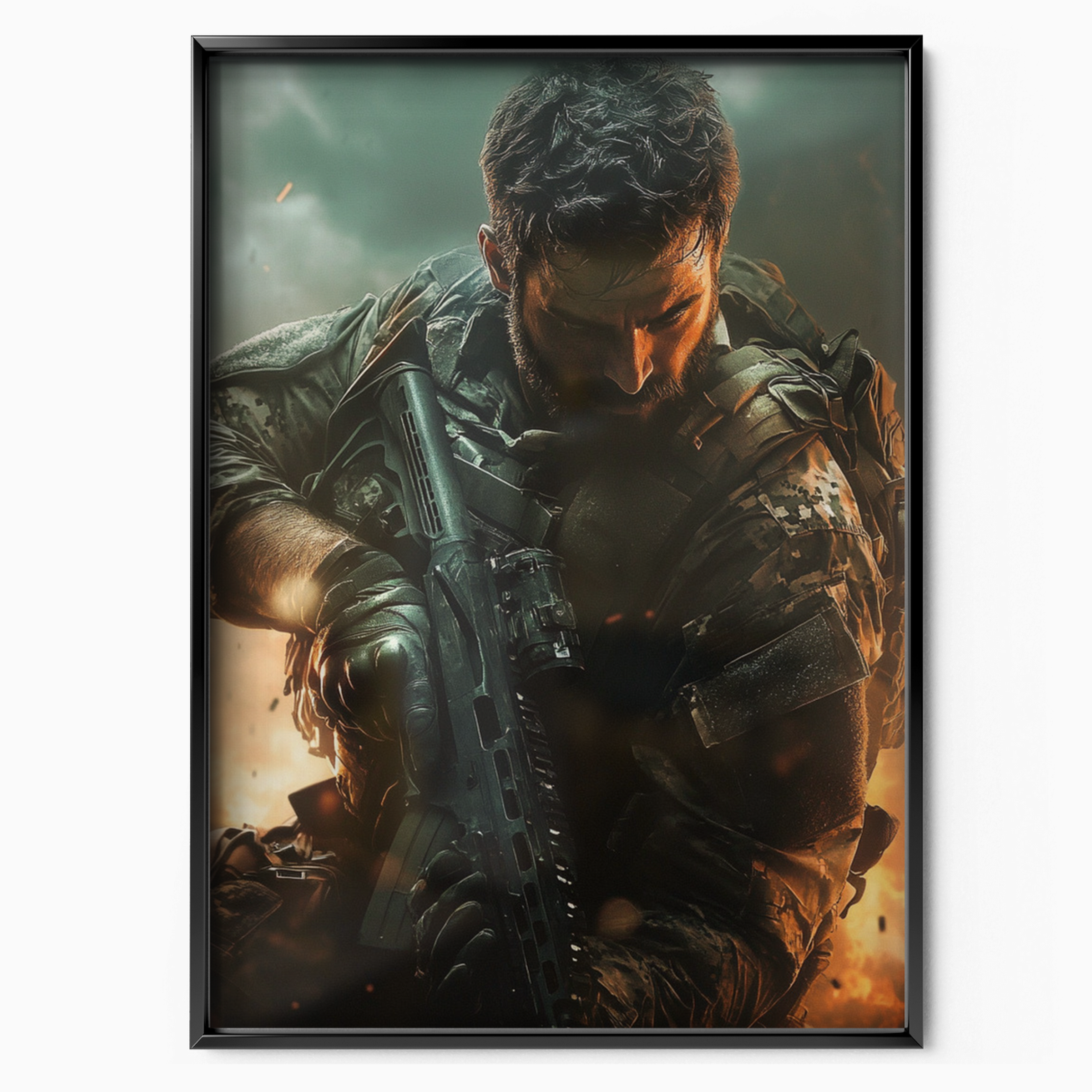 Call Of Duty – Tactical Soldier In Flames