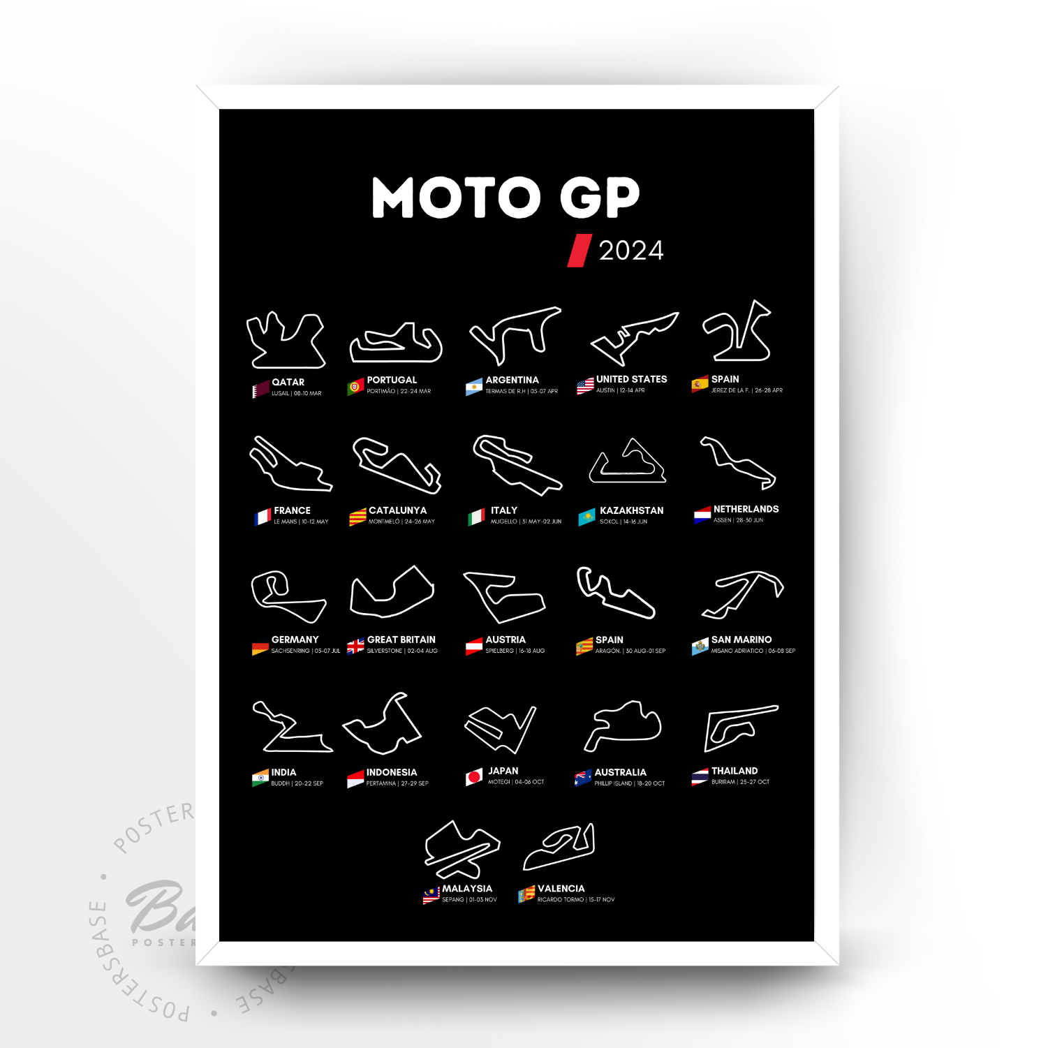 Circuit Wall Moto GP 2024 Black