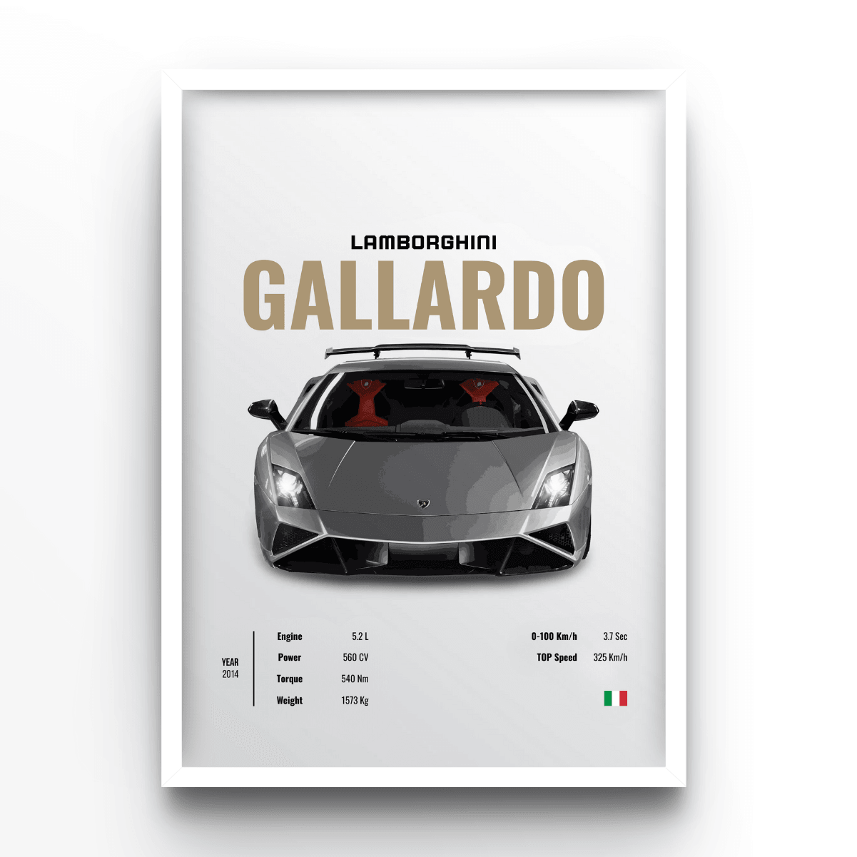 Lamborghini Gallardo - A4, A3, A2 Posters Base - Poster Print Shop / Art Prints / PostersBase