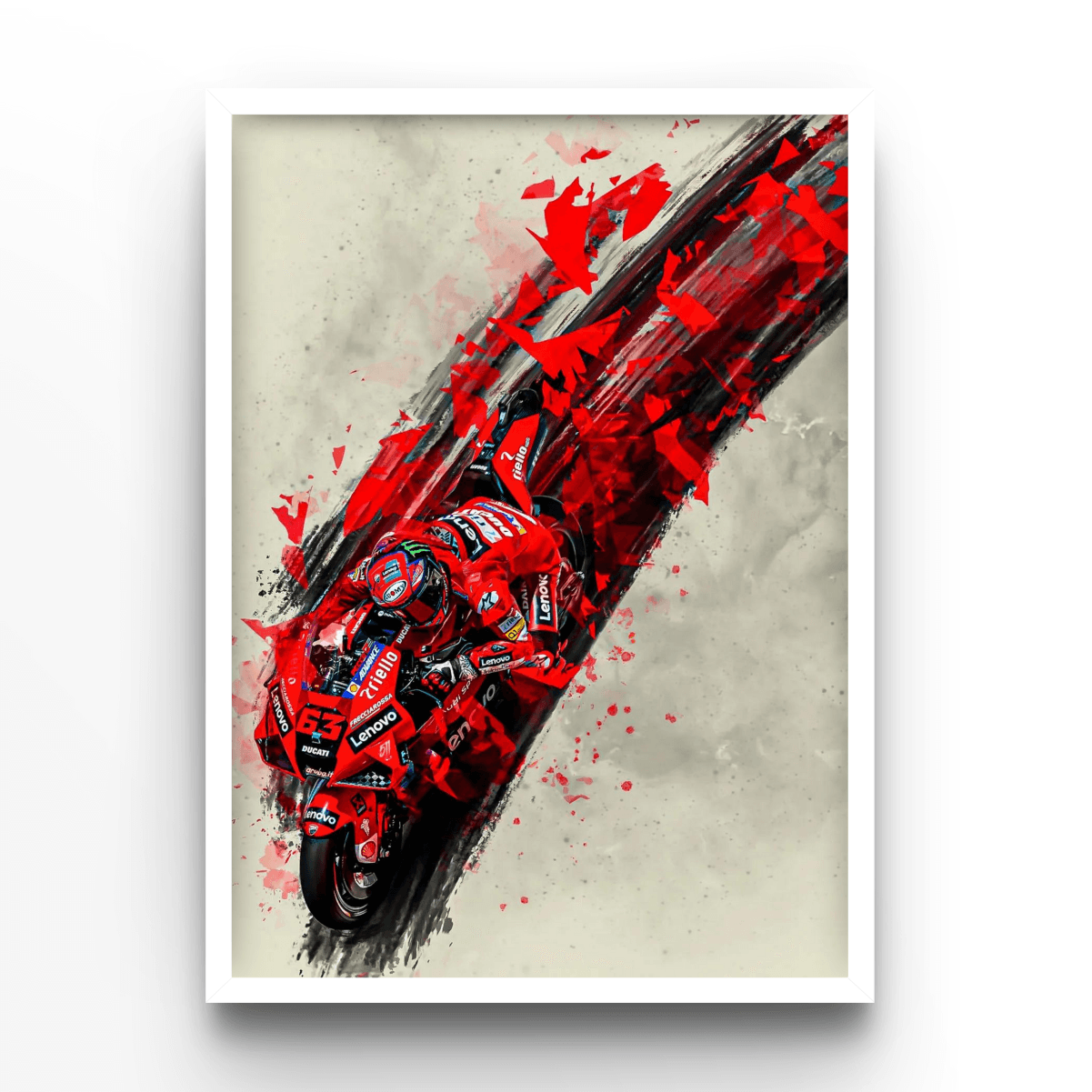 Paint Bagnaia - A4, A3, A2 Posters Base - Poster Print Shop / Art Prints / PostersBase