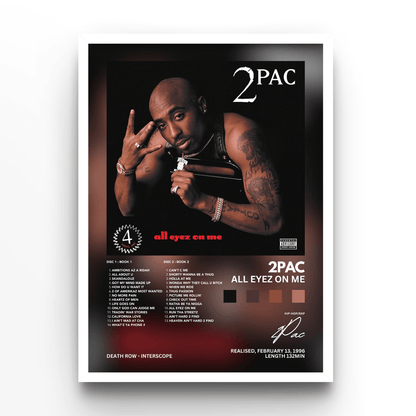 2PAC All Eyez on me - A4, A3, A2 Posters Base - Poster Print Shop / Art Prints / PostersBase