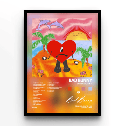 Bad Bunny Un Verano Sin Ti - A4, A3, A2 Posters Base - Poster Print Shop / Art Prints / PostersBase