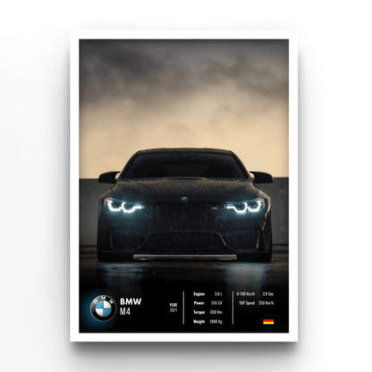 BMW M4 Collector - A4, A3, A2 Posters Base - Poster Print Shop / Art Prints / PostersBase