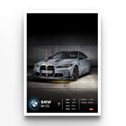 BMW M4 CSL Collector - A4, A3, A2 Posters Base - Poster Print Shop / Art Prints / PostersBase