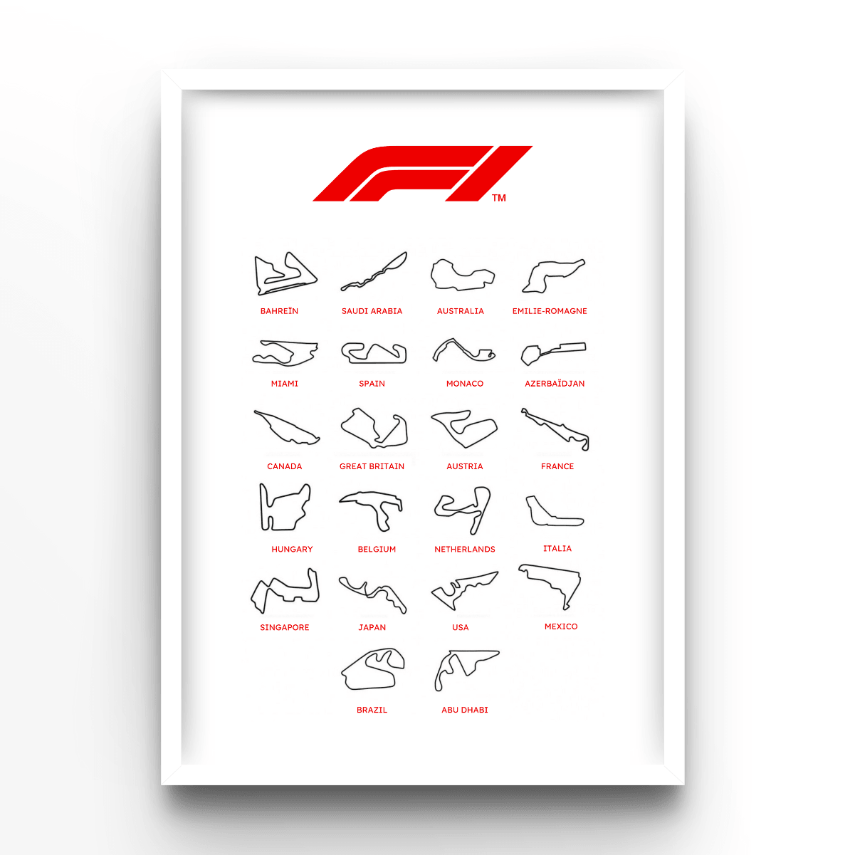 Circuits F1 - A4, A3, A2 Posters Base - Poster Print Shop / Art Prints / PostersBase