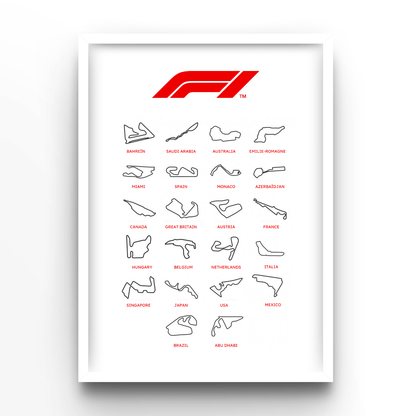 Circuits F1 - A4, A3, A2 Posters Base - Poster Print Shop / Art Prints / PostersBase