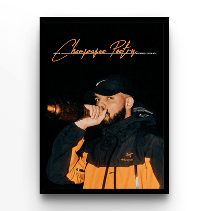 Drake Champagne Poetry - A4, A3, A2 Posters Base - Poster Print Shop / Art Prints / PostersBase
