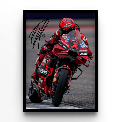 Francesco Bagnaia 3 - A4, A3, A2 Posters Base - Poster Print Shop / Art Prints / PostersBase