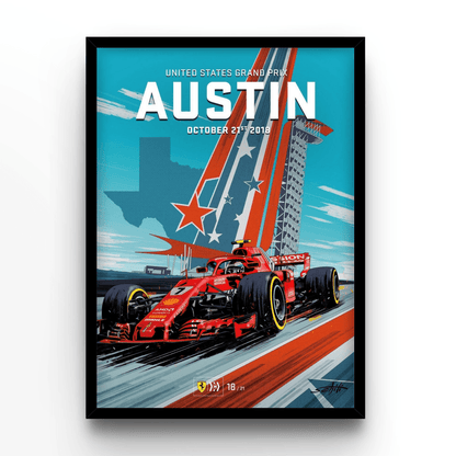 GP Austin 2018 - A4, A3, A2 Posters Base - Poster Print Shop / Art Prints / PostersBase