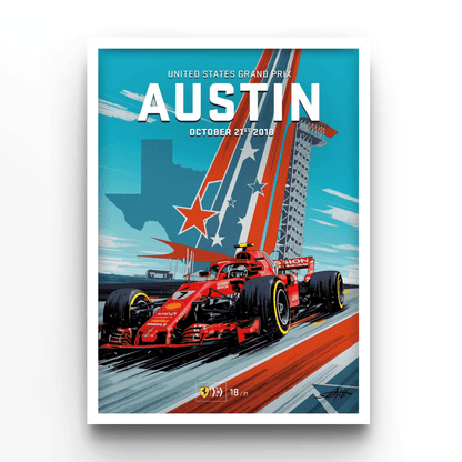 GP Austin 2018 - A4, A3, A2 Posters Base - Poster Print Shop / Art Prints / PostersBase