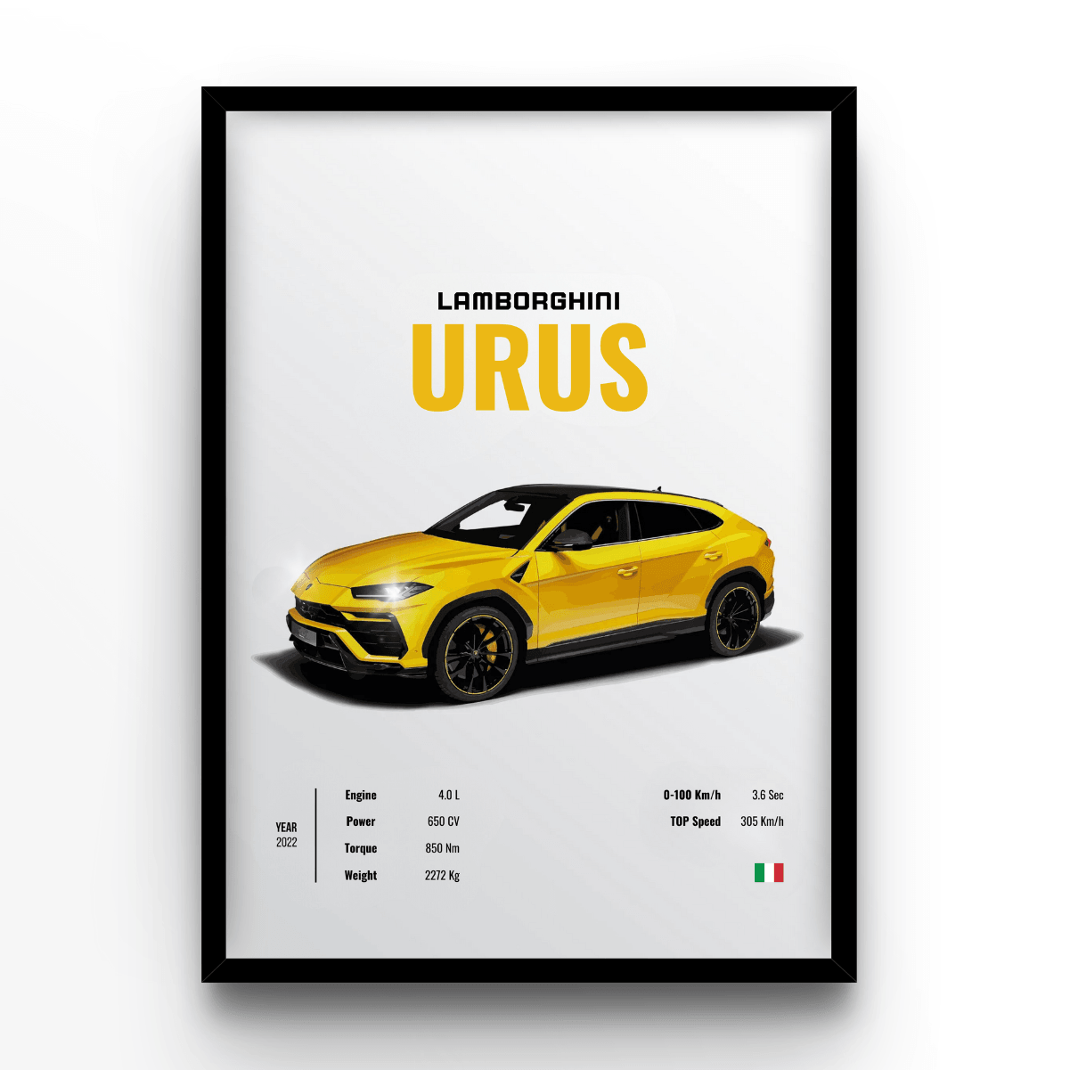 Lamborghini Urus - A4, A3, A2 Posters Base - Poster Print Shop / Art Prints / PostersBase