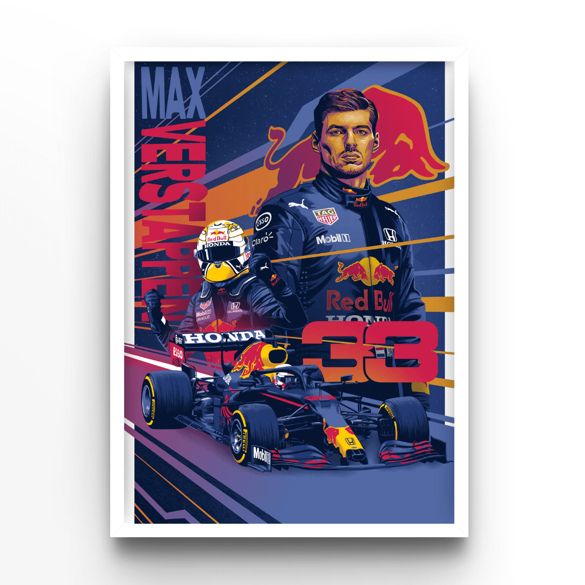 Max Verstappen 1 - A4, A3, A2 Posters Base - Poster Print Shop / Art Prints / PostersBase