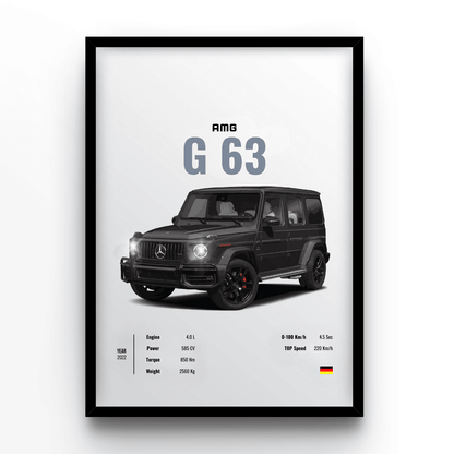 Mercedes AMG G 63 - A4, A3, A2 Posters Base - Poster Print Shop / Art Prints / PostersBase