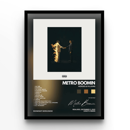 Metro Boomin Heroes & Villains Album - A4, A3, A2 Posters Base - Poster Print Shop / Art Prints / PostersBase