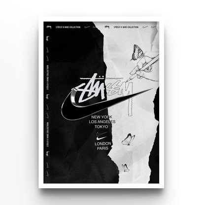 Nike x Stussy - A4, A3, A2 Posters Base - Poster Print Shop / Art Prints / PostersBase