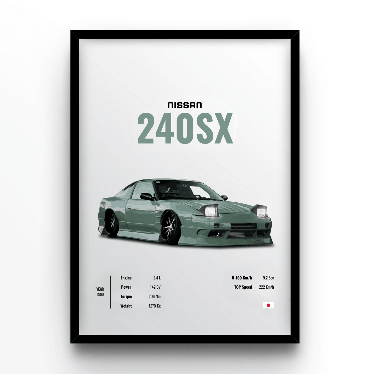 Nissan 240SX - A4, A3, A2 Posters Base - Poster Print Shop / Art Prints / PostersBase