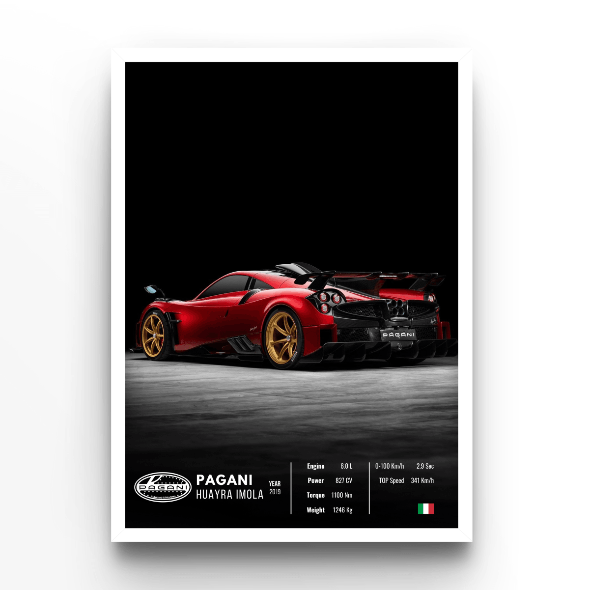 Pagani Huayra Imola Collector - A4, A3, A2 Posters Base - Poster Print Shop / Art Prints / PostersBase