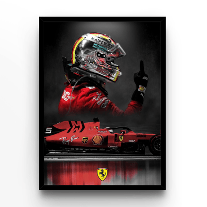 Sebastian Vettel 2 - A4, A3, A2 Posters Base - Poster Print Shop / Art Prints / PostersBase