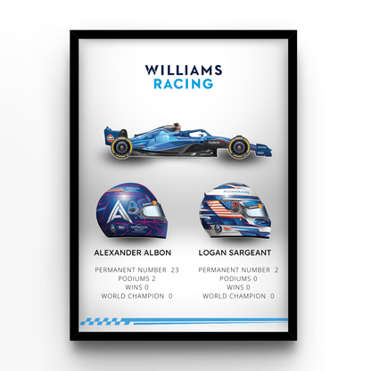 Team William Racing 2023 - A4, A3, A2 Posters Base - Poster Print Shop / Art Prints / PostersBase