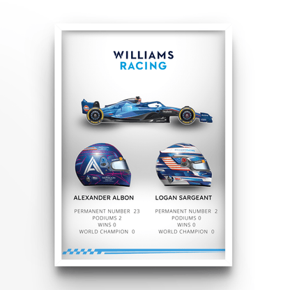 Team William Racing 2023 - A4, A3, A2 Posters Base - Poster Print Shop / Art Prints / PostersBase