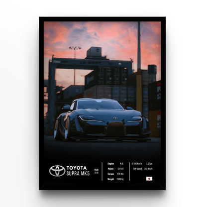 Toyota Supra MK5 - A4, A3, A2 Posters Base - Poster Print Shop / Art Prints / PostersBase