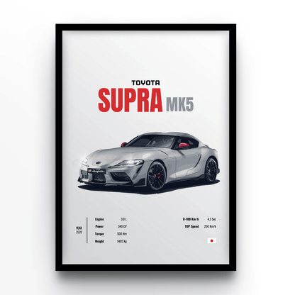 Toyota Supra MK5 Collector - A4, A3, A2 Posters Base - Poster Print Shop / Art Prints / PostersBase