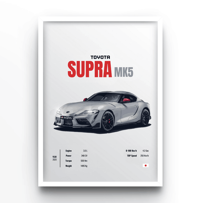 Toyota Supra MK5 Collector - A4, A3, A2 Posters Base - Poster Print Shop / Art Prints / PostersBase