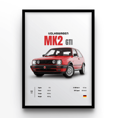 Volkswagen MK2 GTI - A4, A3, A2 Posters Base - Poster Print Shop / Art Prints / PostersBase